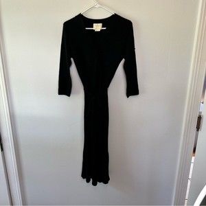 Kate Spade Black Belted Wrap Dress Small